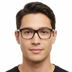 Bottega Veneta Mens Square/Rectangle Avana Brown Transparent Fashion Designer